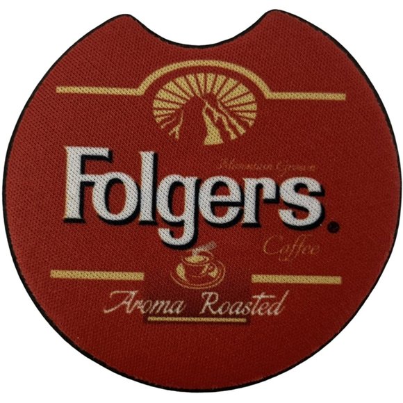Car Coasters Folgers Coffee Set of 2 Neoprene Absorbent by Sassy Hippo Creations - Picture 3 of 9